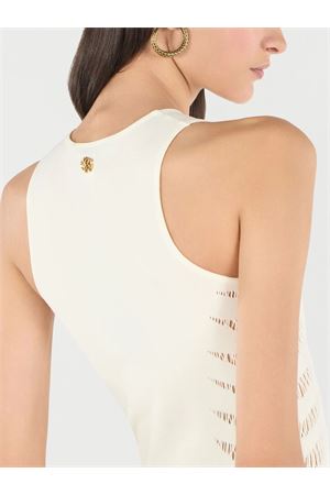 Dress With Perforated Zebra Motif ROBERTO CAVALLI | UKT166MA001.09088